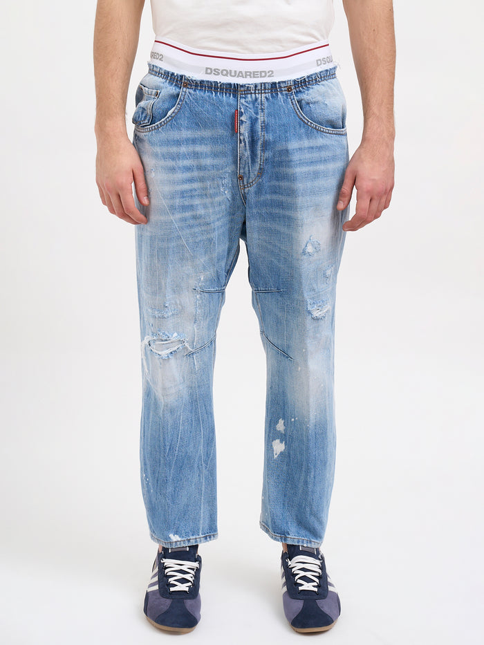 Dsquared2 Slim Twist Denim Pants