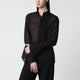 6397 Black Micropleated Shirt