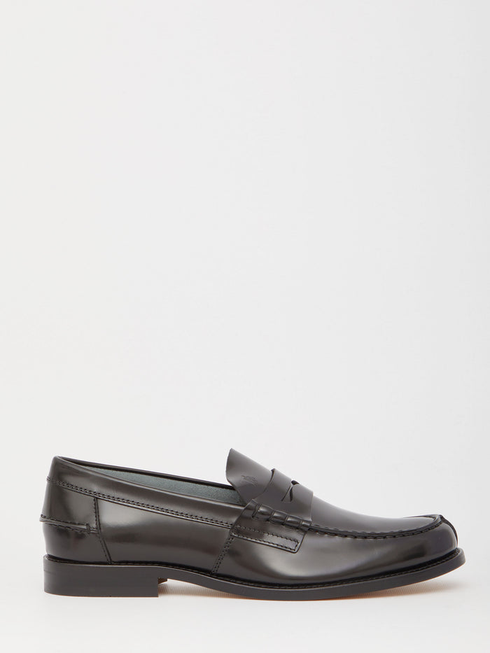 Tod's Black Leather Loafers