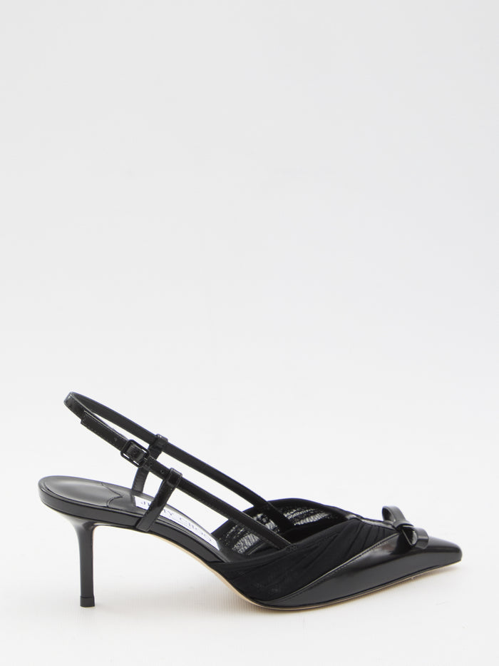 Jimmy Choo Afia Mesh Slingback Pumps