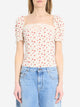 Dolce&Gabbana Charmeuse Top With Rose Print