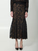 Self Portrait Black Lace Midi Skirt
