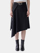 The Attico Asymmetric Midi Skirt With Belt