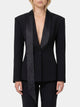The Attico Single-Breasted Tuxedo Jacket