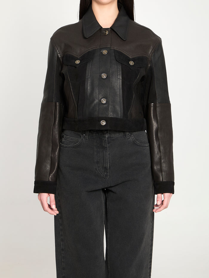 Versace Slim-Fit Leather Blouson
