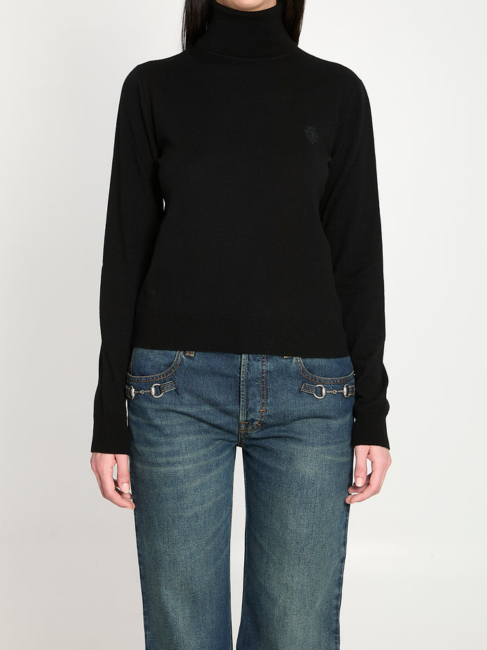 Gucci Embroidered Wool Turtleneck