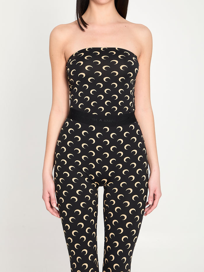 Marine Serre Moon Jersey Bustier Top