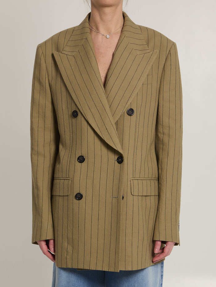 Dolce&Gabbana Double-Breasted Linen Jacket