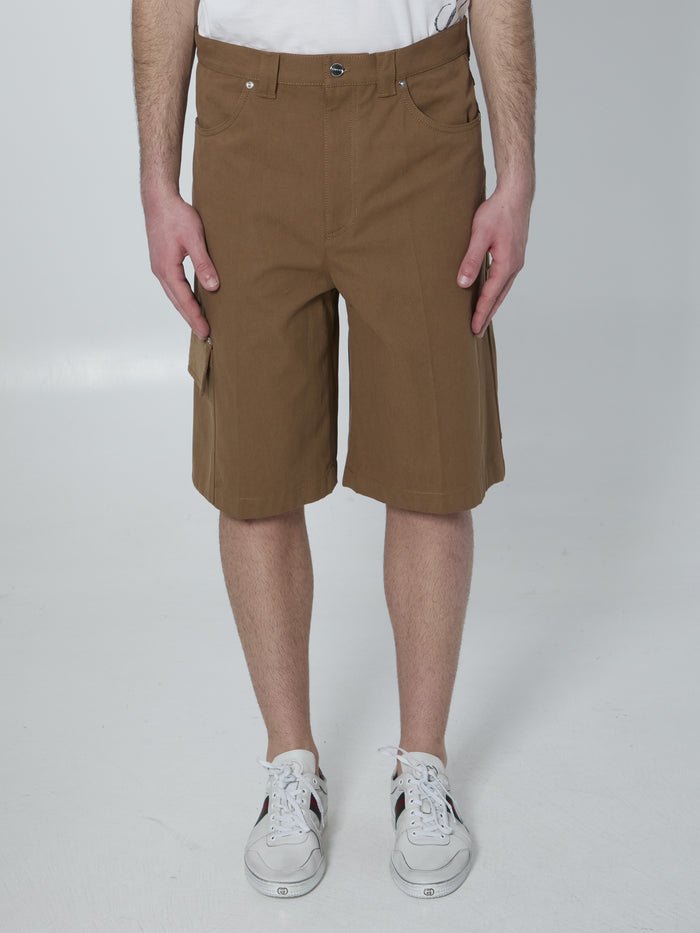 Gucci Camel Denim Bermuda Shorts