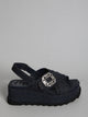 Roger Vivier Denim Wedge Sandals