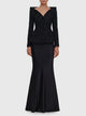 Self Portrait Metallic Bouclé Satin Maxi Dress