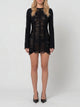 The Attico Fringe Black Mini Dress
