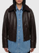 Ivy Oak Dark Brown Leather Iolaila Lane Bomber Jacket