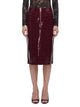 Self Portrait Purple Faux Leather Skirt