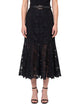 Self Portrait Black Lace Midi Skirt