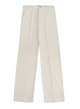 Fay Off-White Front Pleats Trousers