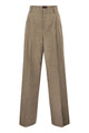 Fay Regular Fit Trousers In Micro-Check Cotton And Linen