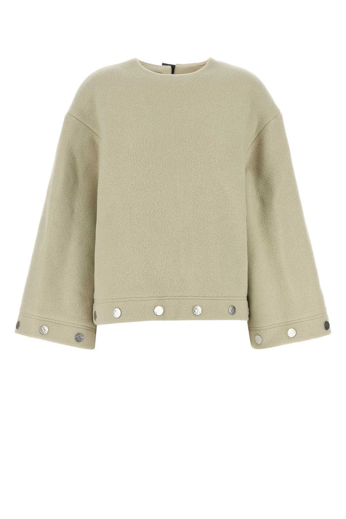 Nanushka Sand Wool Blend Oversize Anwen Blouse