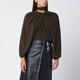 Namacheko Black Draped Silk Top