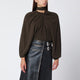 Namacheko  Black Draped Silk Top