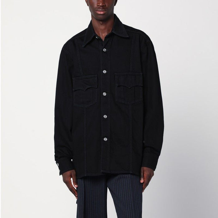 Namacheko  Black Denim Shirt Jacket