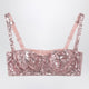 Dolce&Gabbana Pink Balconette Bra In Micro-Sequins