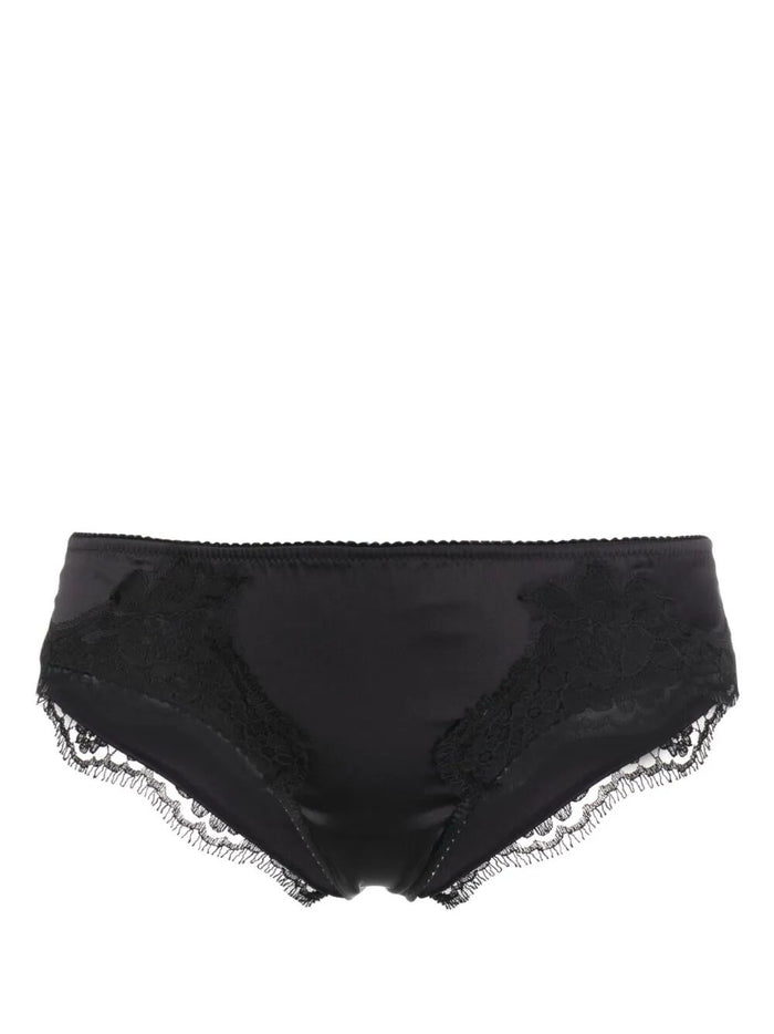 Dolce & Gabbana Satin Briefs With Lace Detailing
