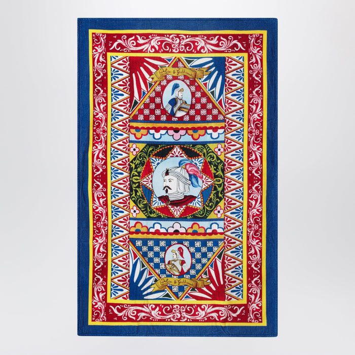 Dolce&Gabbana Carretto Beach Towel In Cotton