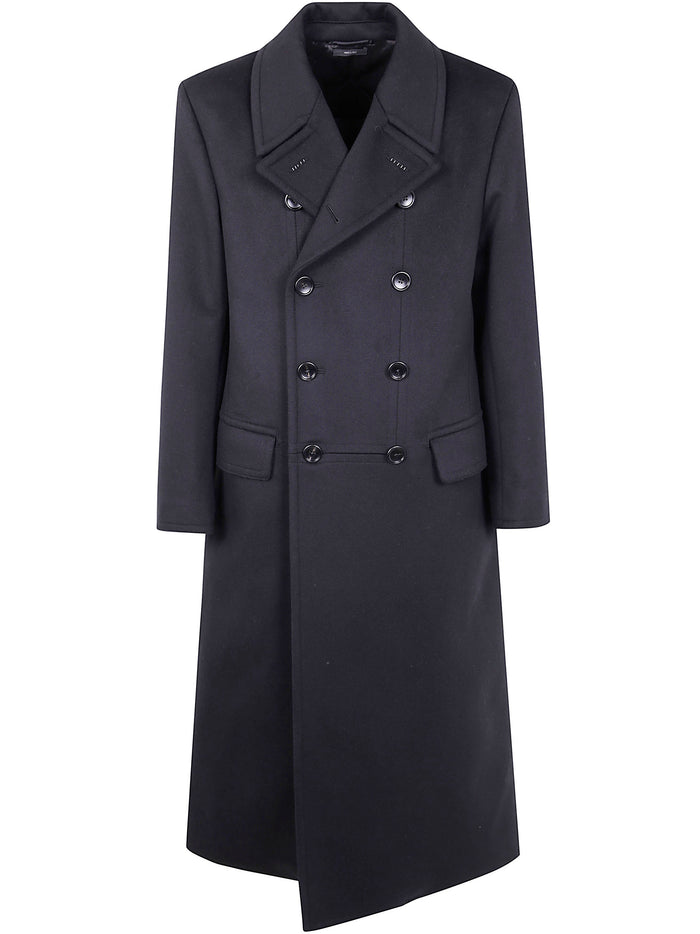 Tom Ford Pure Cashmere Luxury Melton Double Breasted Officier Coat