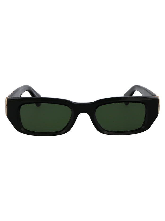 Off-White Black Green Acetate Sunglasses