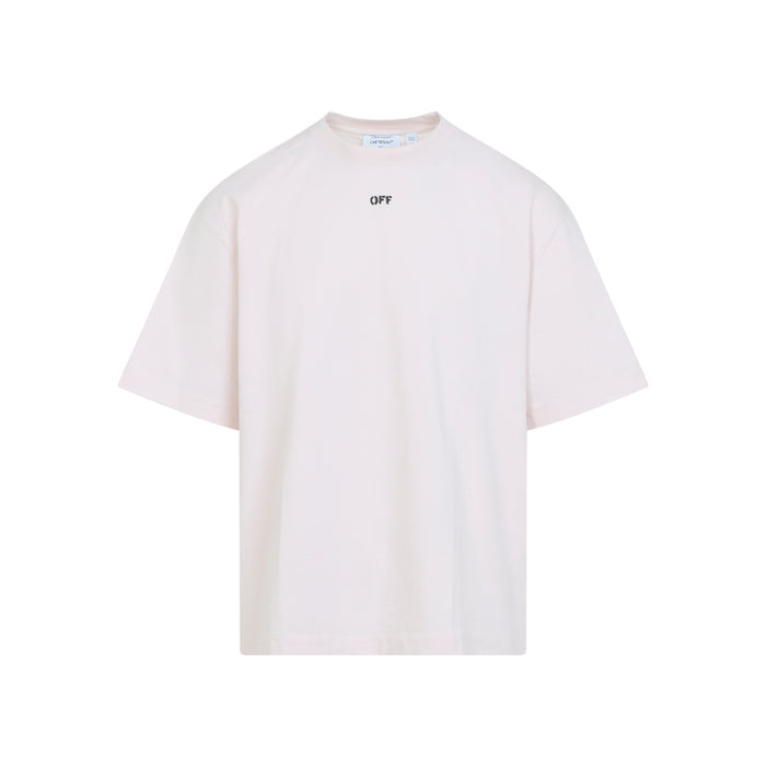 Off-White Light Pink Rubbed Paint Arrows Skate Cotton T-Shirt