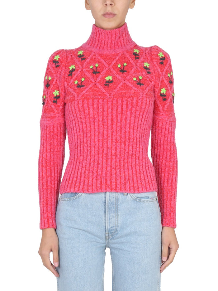 Cormio Jersey With Floral Embroidery