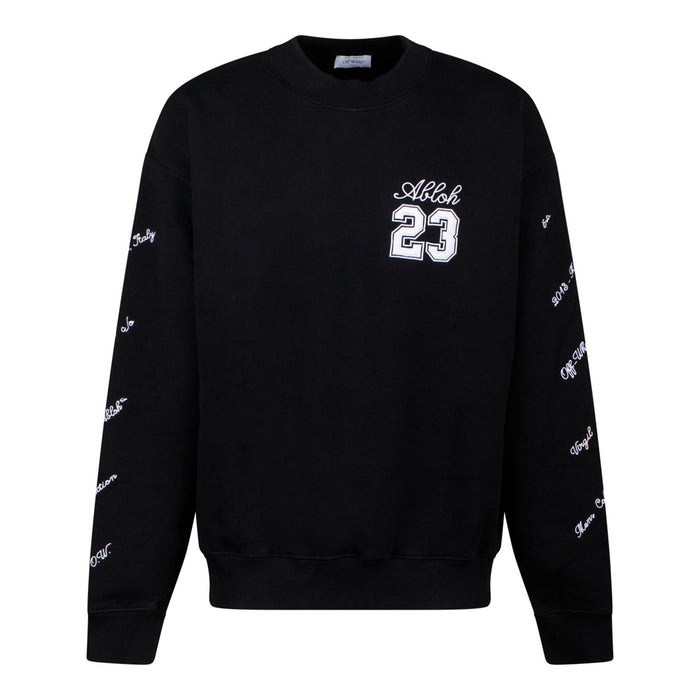 Off-White Cotton Crew-Neck Sweatshirt