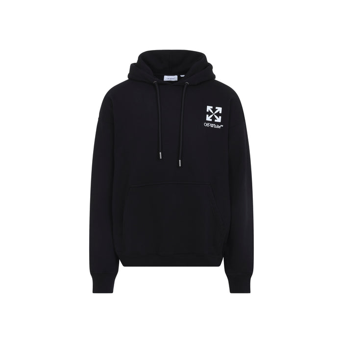Off-White Black Small Arrow Skate Cotton Hoodie