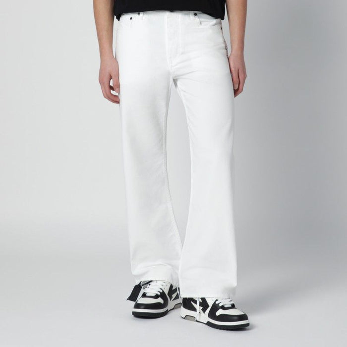 Off-White White Trousers With Logo