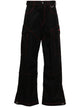 Off-White Off-White Cargo Pants In Black Cotton.  Wide Fit. Zip And Snap Closure.  Velcro Side Pockets.  Red Topstitching.  Embroidered Off-White Logo In Red.  Adjustable Bottom With Press Studs.  Made