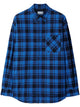Off-White Check Flann Padded Overshirt Dark