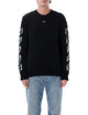 Off-White Off-White Diagonal Outline Crewneck Knit Sweater