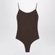 Jacquemus Brown Cabana Swimsuit With Ruffles