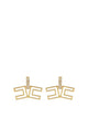 Elisabetta Franchi Gold Logo Earrings