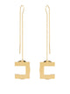 Elisabetta Franchi Gold Pendant Logo Earrings