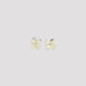 Marni Light Yellow Flower Brass Earrings