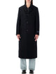 Sporty & Rich Sporty & Rich Black Long Wool Overcoat