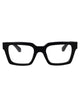 Off-White Shiny Black Acetate Glasses
