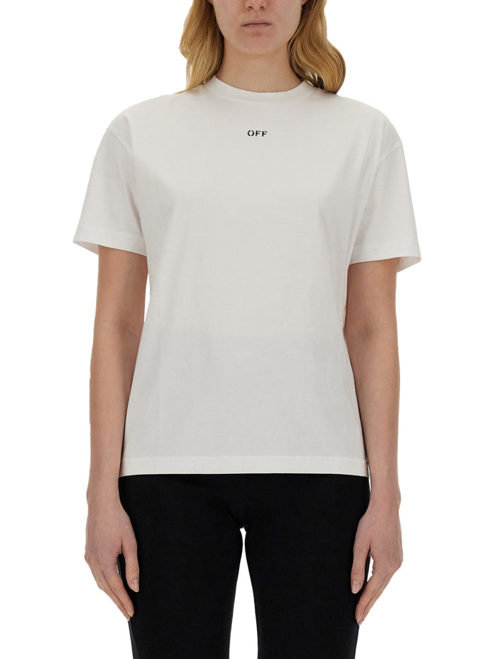 Off-White T Shirt With Logo