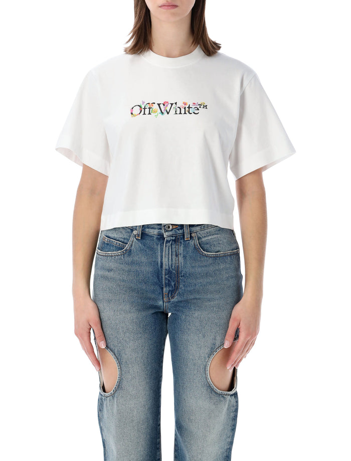 Off-White Off-White Flower Cropped T-Shirt