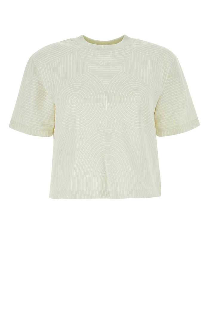 Off-White Ivory Cotton Oversize T-Shirt