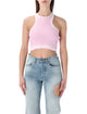 Off-White Off-White Spray Off Stamp Rib Crop Top