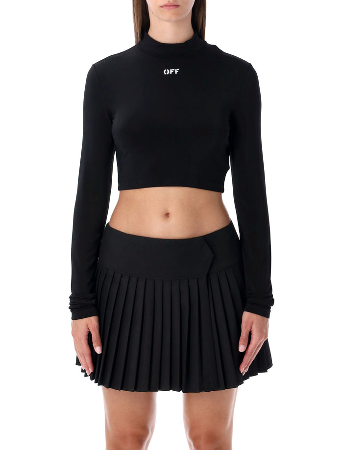Off-White Off-White "Off Stamp" Cropped Long-Sleeve Top