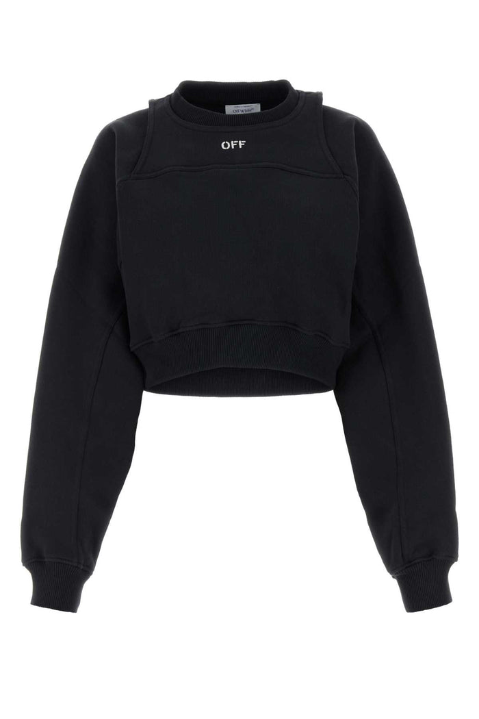 Off-White Black Cotton Sweatshirt